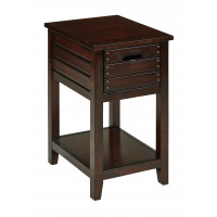 OSP Home Furnishings CML08AS-WA Camille Chair Side Table in Walnut Finish